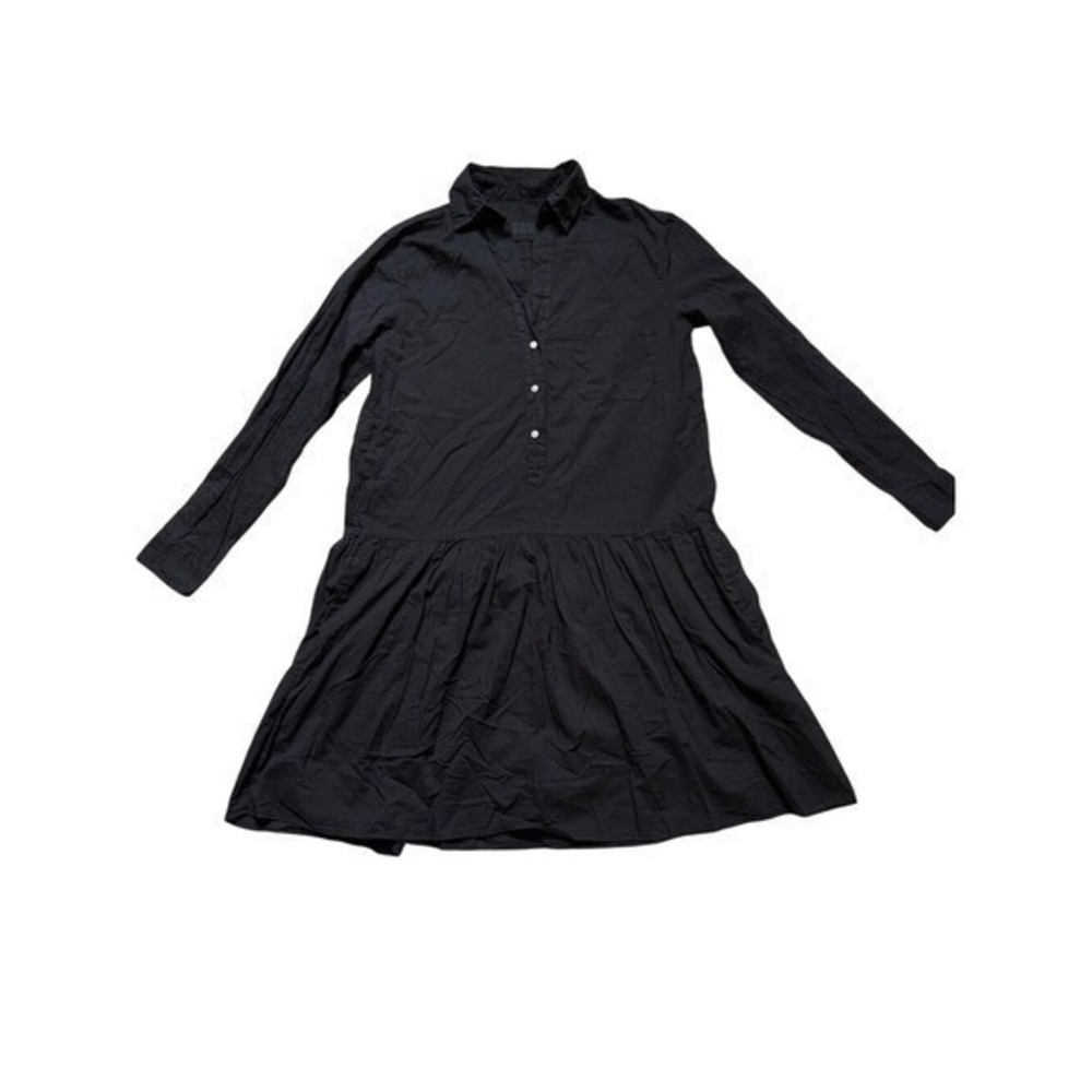Grayson Frank & Eileen Black Oversized Shirt Dress 01 XS Minimalist Quiet Luxury - Picture 2 of 11